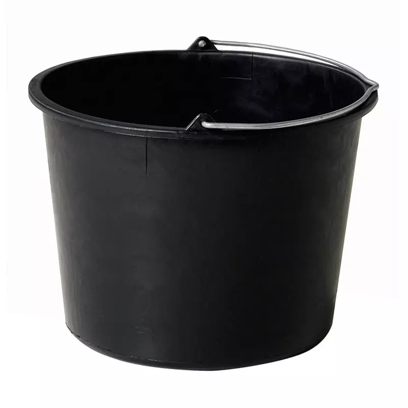 Plastic bucket 12 l black