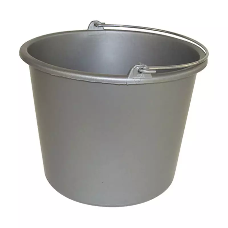 Plastic bucket 12 l grey