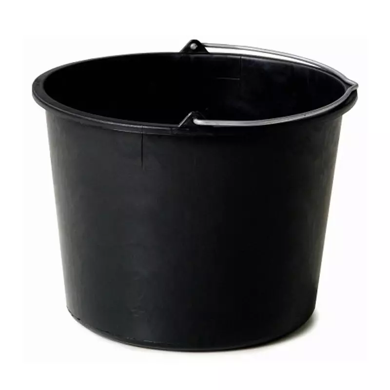 Plastic bucket 20 l black
