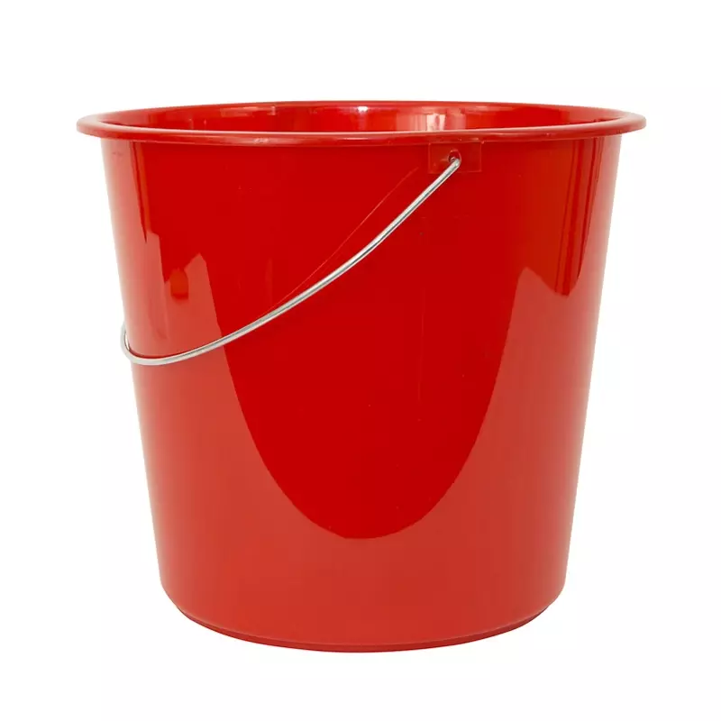 Red plastic bucket 10 liters
