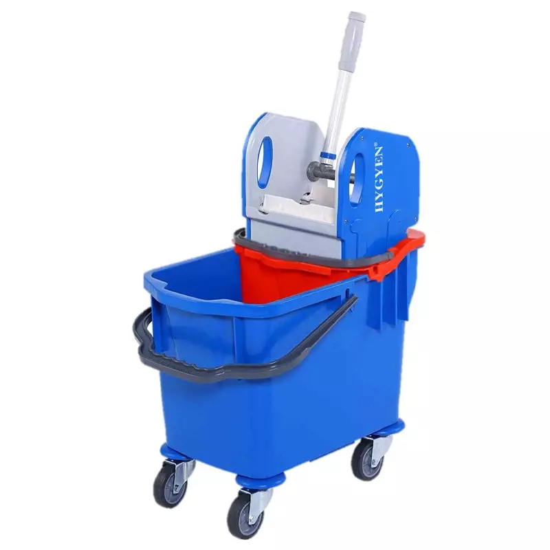 Poubelle double à roulettes en plastique avec système multi-pression de 25 et 8 litres