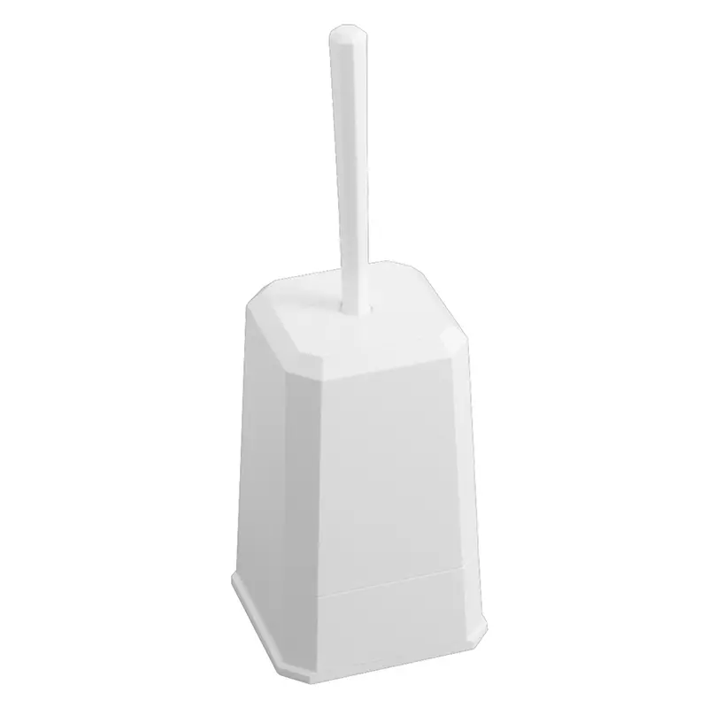 Brosse de toilette et support Euro Products Pearl, blanc fermé