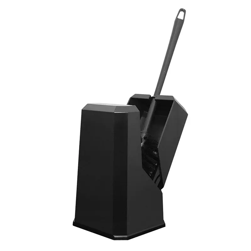 Euro Products Pearl toilet brush and holder closed black