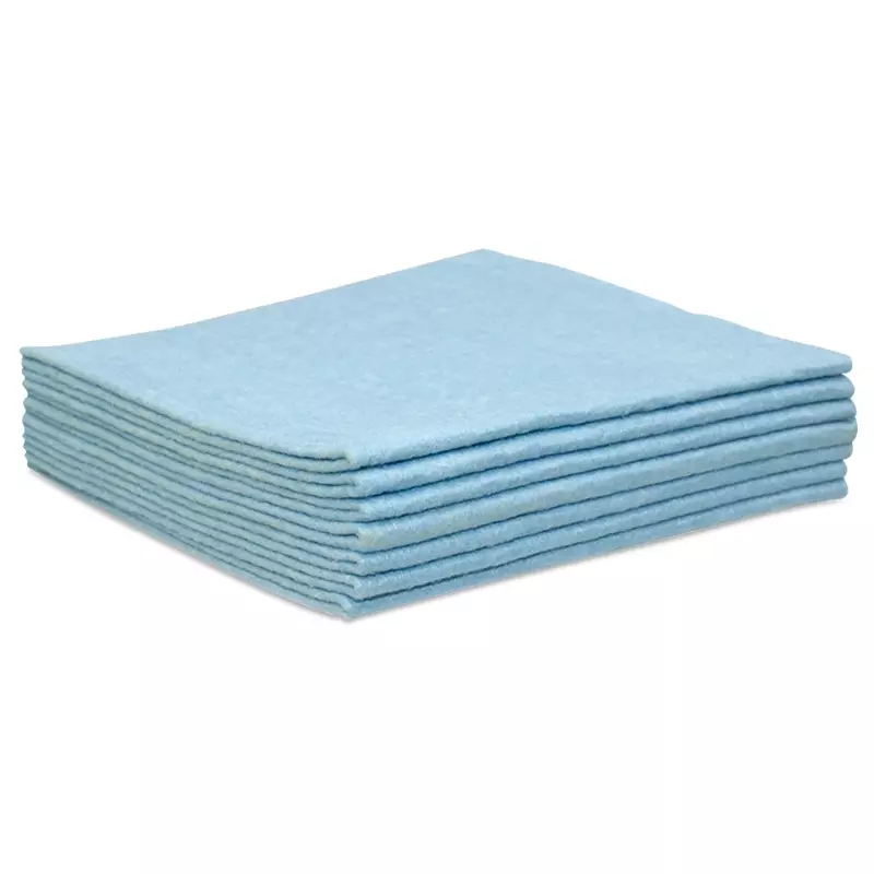 Euro Products klassieke poetsdoeken non-woven 38x40 cm blauw 65 stuks