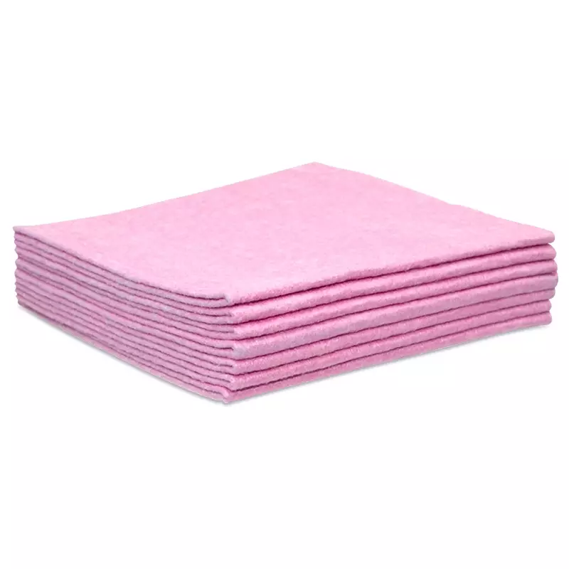 Chiffons de nettoyage classiques non tissés Euro Products 38 x 40 cm roses, lot de 200.