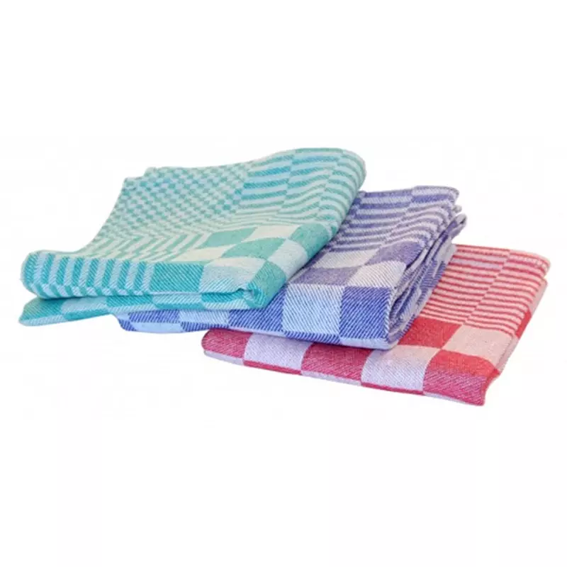 Checked tea towel 70x70 cm red