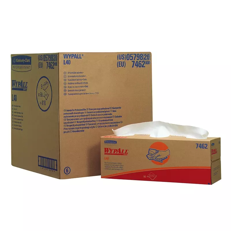 Kimberly-Clark Wypall L40 7462 cleaning cloths 25x41 cm white