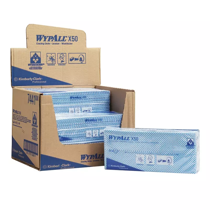 Kimberly-Clark WypAll X50 polishing cloths 416 x 245 mm blue