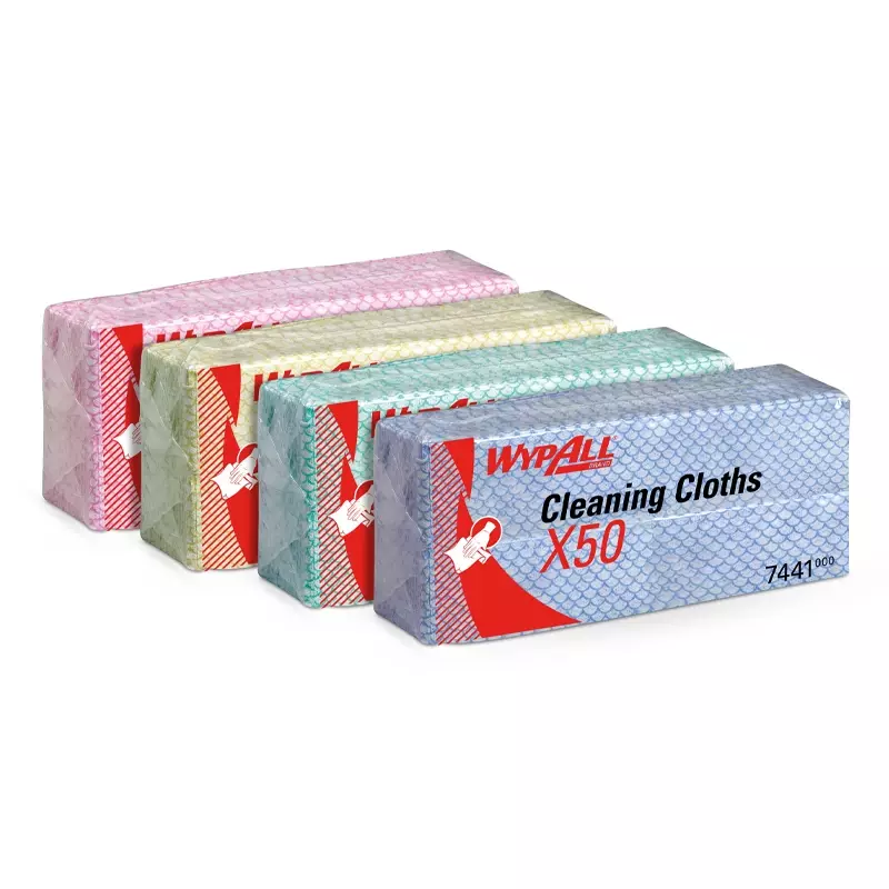 Chiffons de nettoyage Kimberly-Clark WypAll X50 416 x 245 mm verts