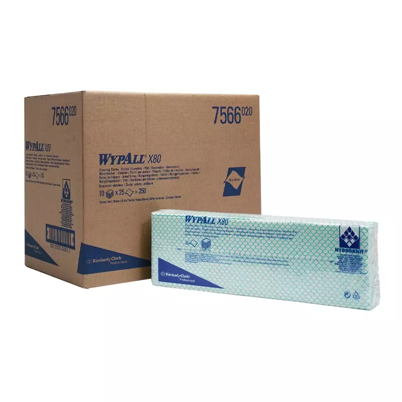 Poetsdoek Wypall X80 7566 41,00x33,00 cm groen