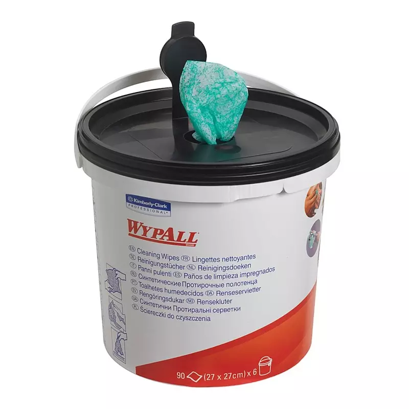 Wypall 7775 cleaning cloths 27x27 cm green dispenser bucket 90 pieces