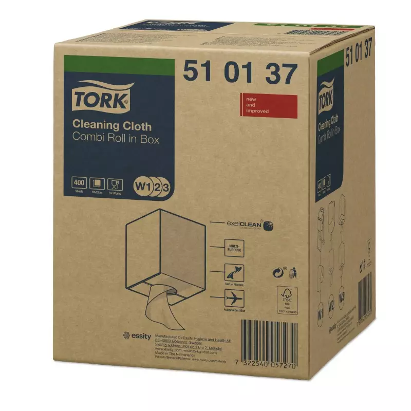 Tork cleaning cloth roll Cleaning Combi roll 1-layer white