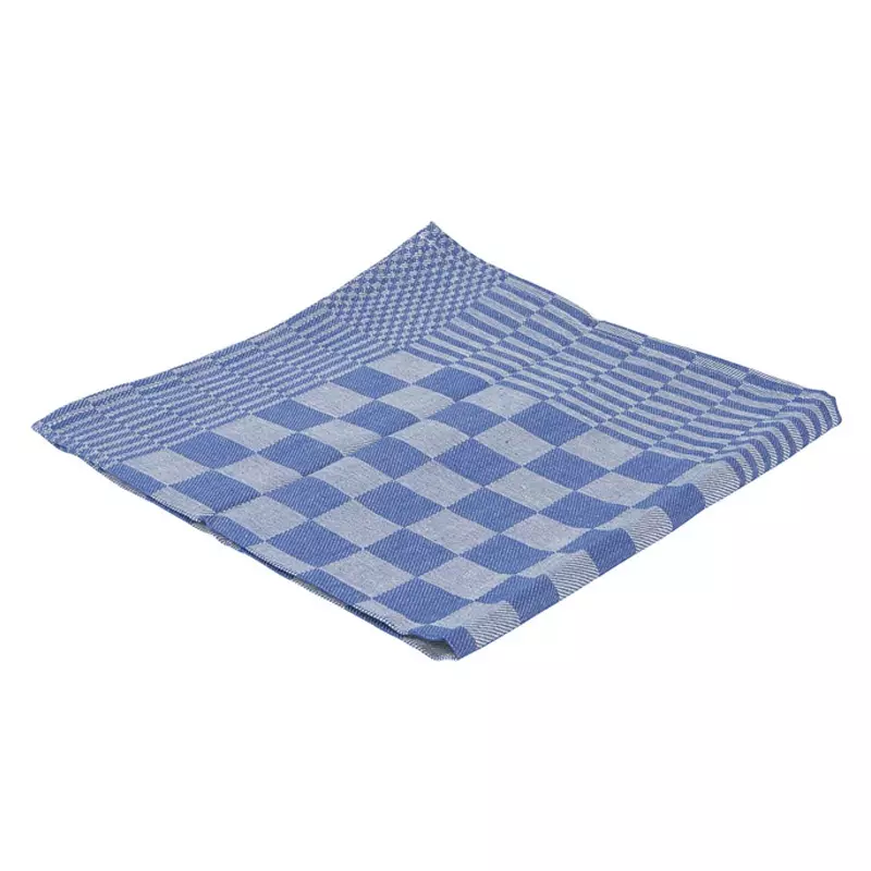 Torchon à carreaux bleu 65x65 cm