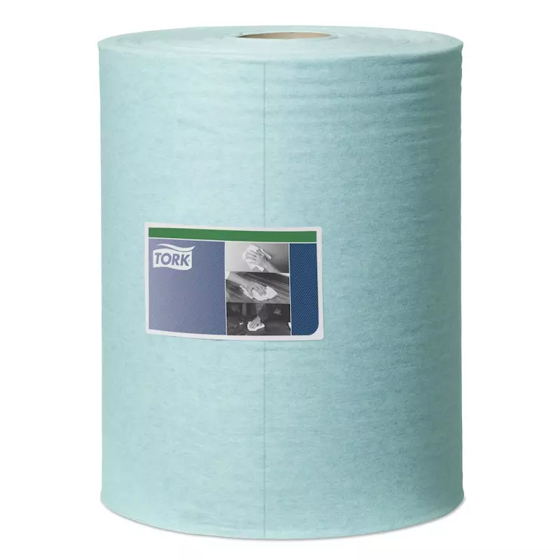 Chiffon de nettoyage Tork Low-Rib Combi Roll 1 pli bleu