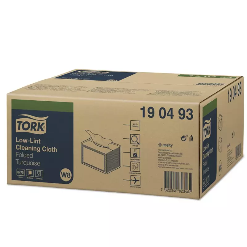 Tork cleaning cloth Low-Ribbon folded 1-ply blue W8