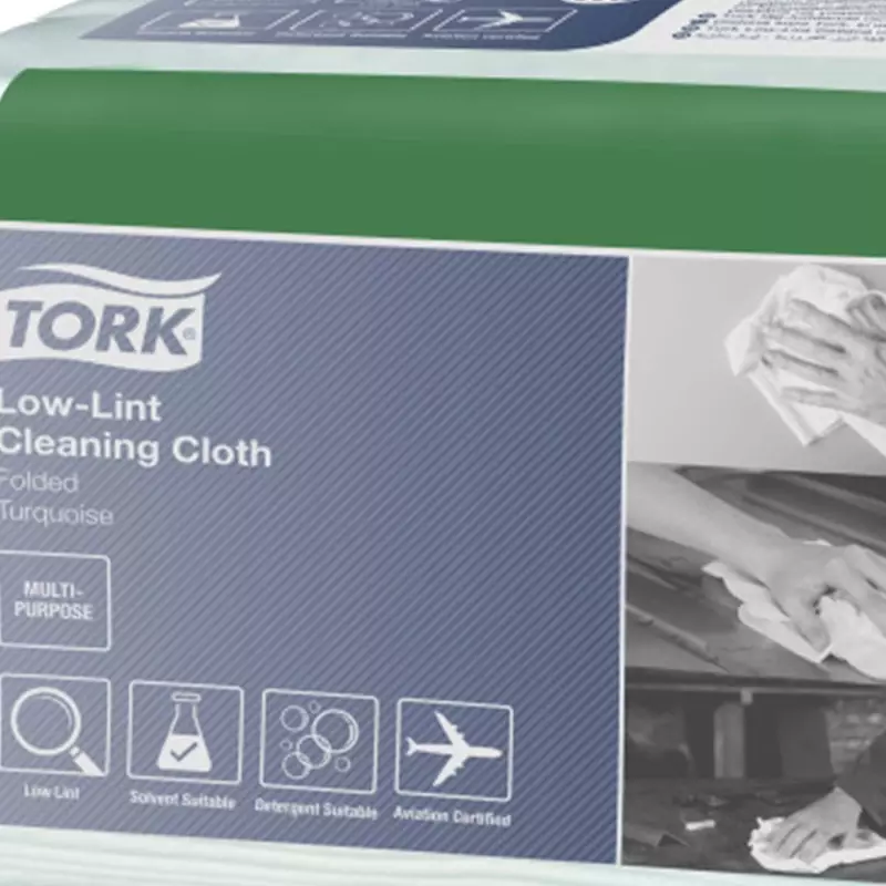 Tork cleaning cloth Low-Ribbon folded 1-ply blue W8