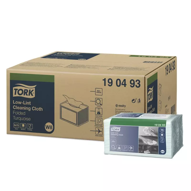 Tork cleaning cloth Low-Ribbon folded 1-ply blue W8