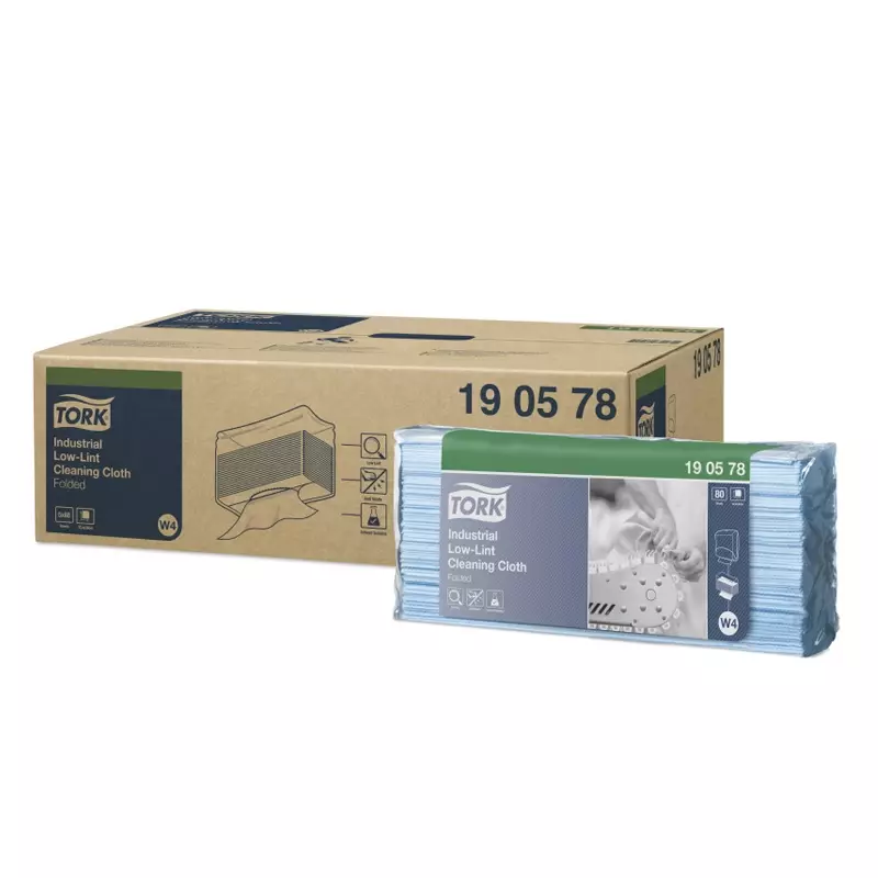 Tork reinigingsdoek Industrial Low-Lint non-woven W4 blauw