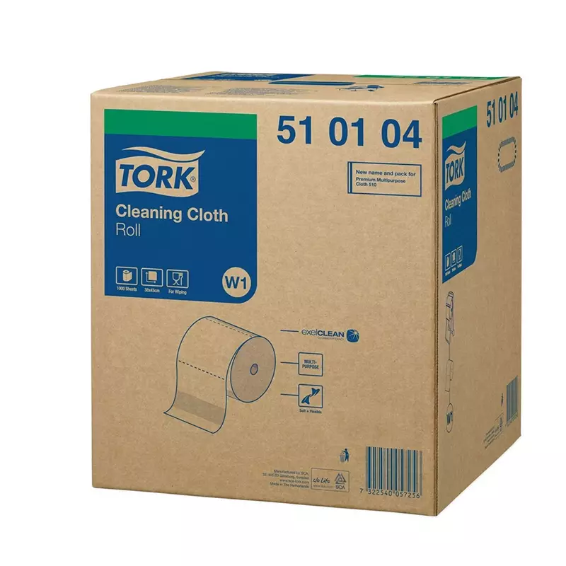 Tork reinigingsdoek Cleaning Rol W1 wit