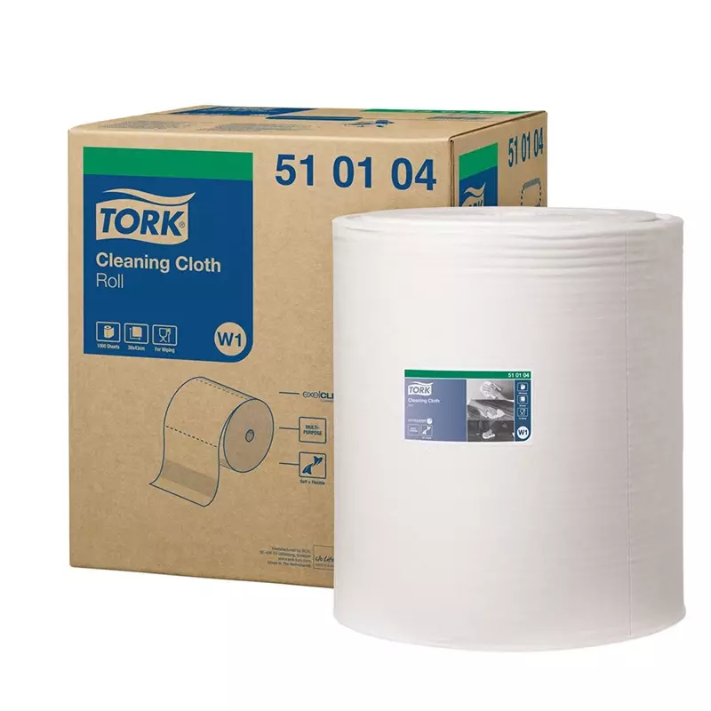Tork reinigingsdoek Cleaning Rol W1 wit