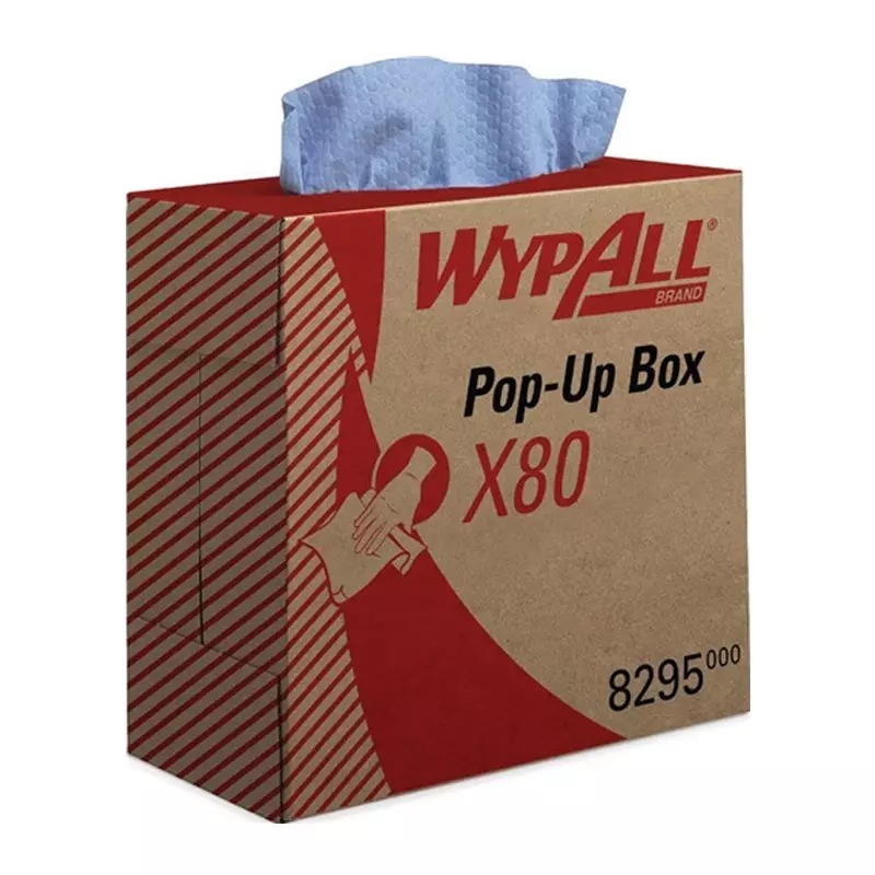 Kimberly-Clark WypAll X80 8295 cleaning cloths Pop-Up Box 427x212 mm blue