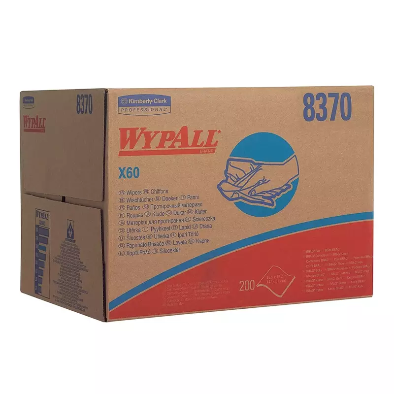 Kimberly-Clark WypAll X60 8370 polishing cloths Brag Box 426x317 mm blue