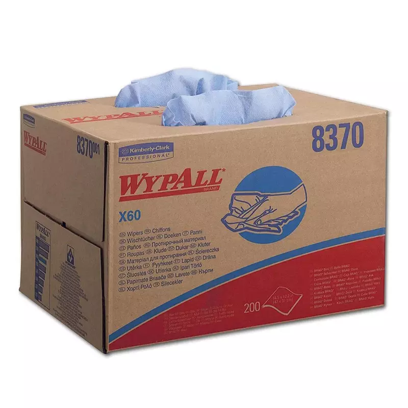 Kimberly-Clark WypAll X60 8370 polishing cloths Brag Box 426x317 mm blue