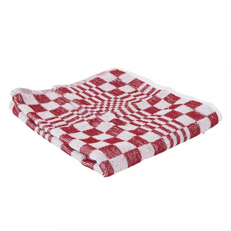 Torchon de cuisine à carreaux rouges 50x50 cm