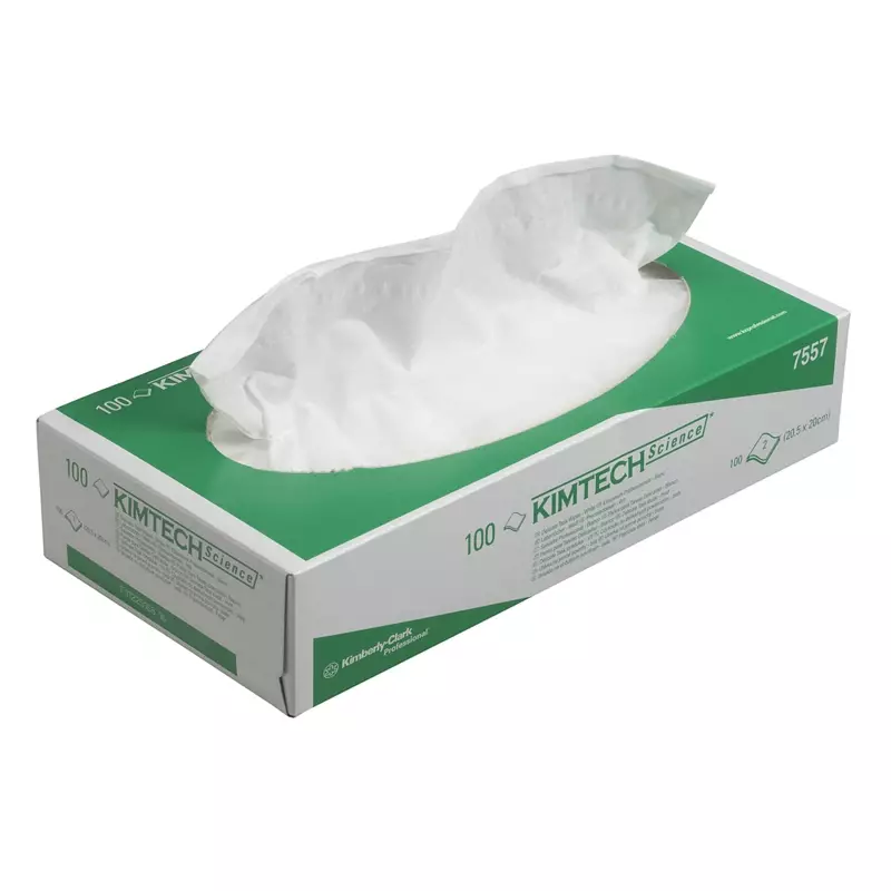 Chiffons de nettoyage Kimberly-Clark Kimtech Science 7557, 205 x 200 mm, blancs