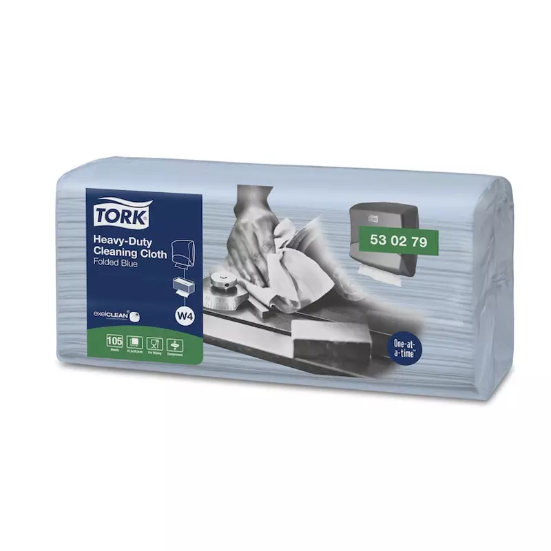 Tork Heavy Duty Cloth Folded polishing cloth W4 blue