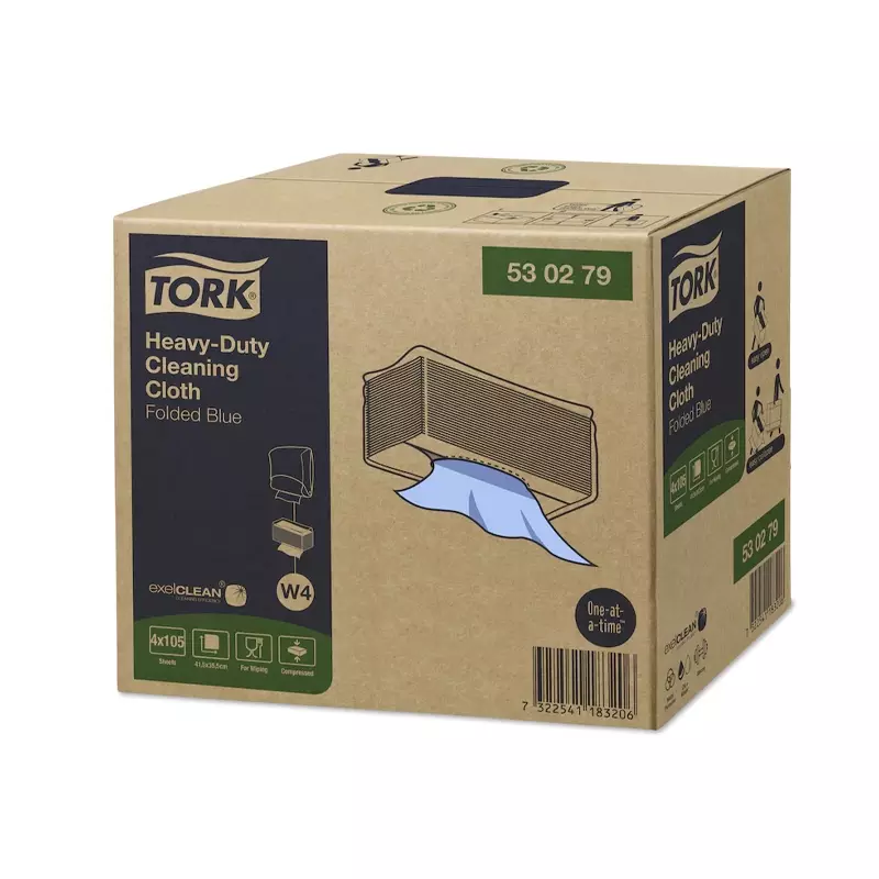 Tork Heavy Duty Cloth Folded polishing cloth W4 blue