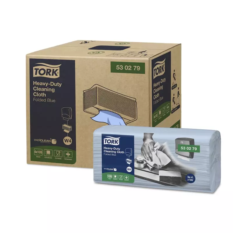 Tork Heavy Duty Cloth Folded polishing cloth W4 blue