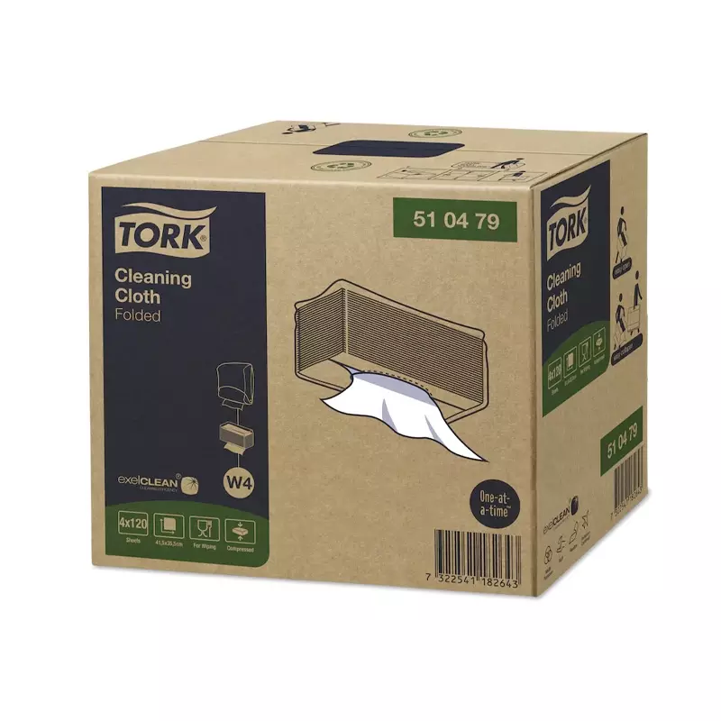 Tork Cleaning cloths folded 1-ply W4 white