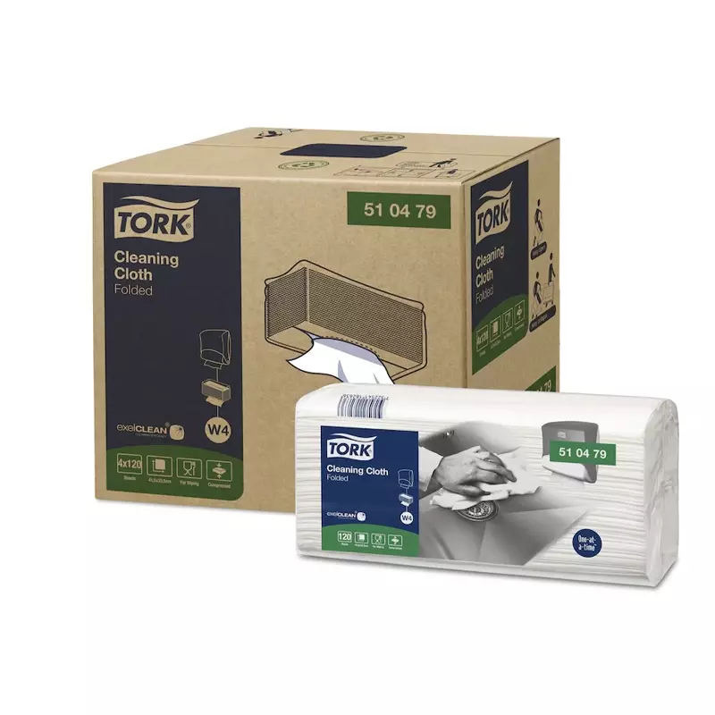 Tork Cleaning cloths folded 1-ply W4 white