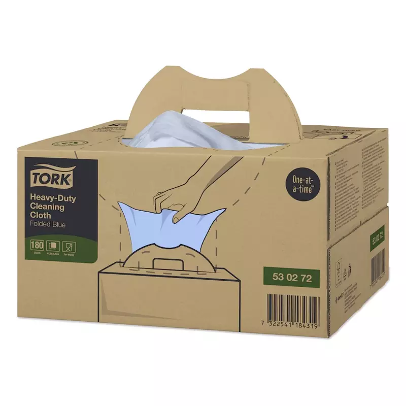 Tork Heavy-Duty cleaning cloth Handy Box W7 blue