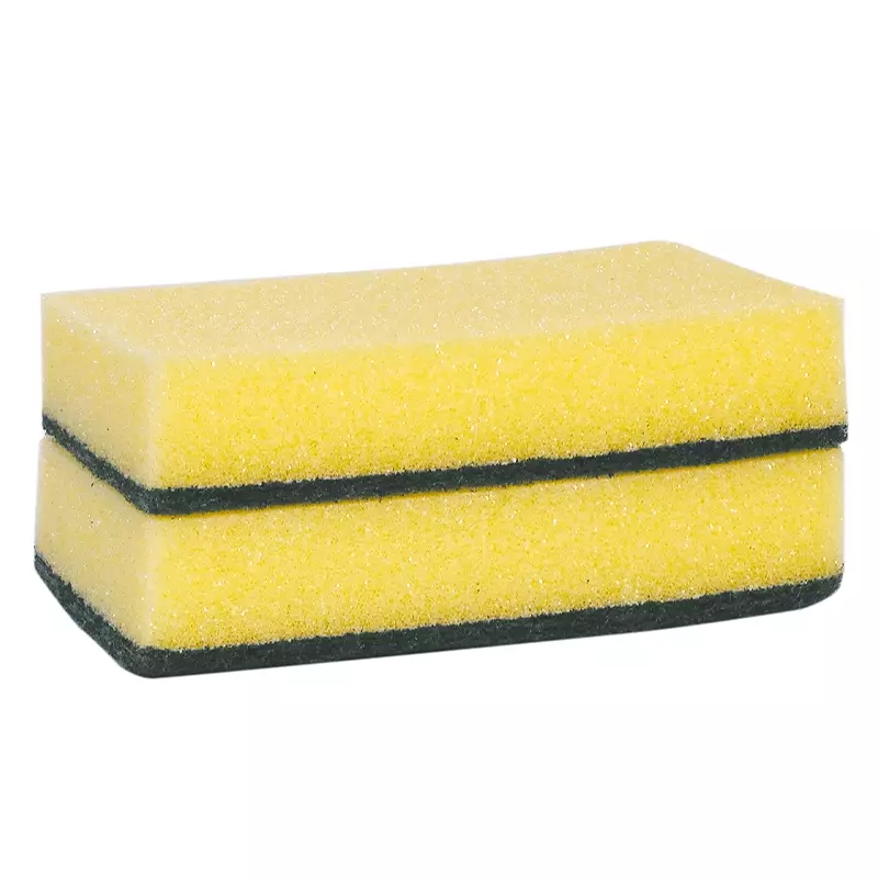 Tampon à récurer jaune et vert 140 x 95 x 28 mm