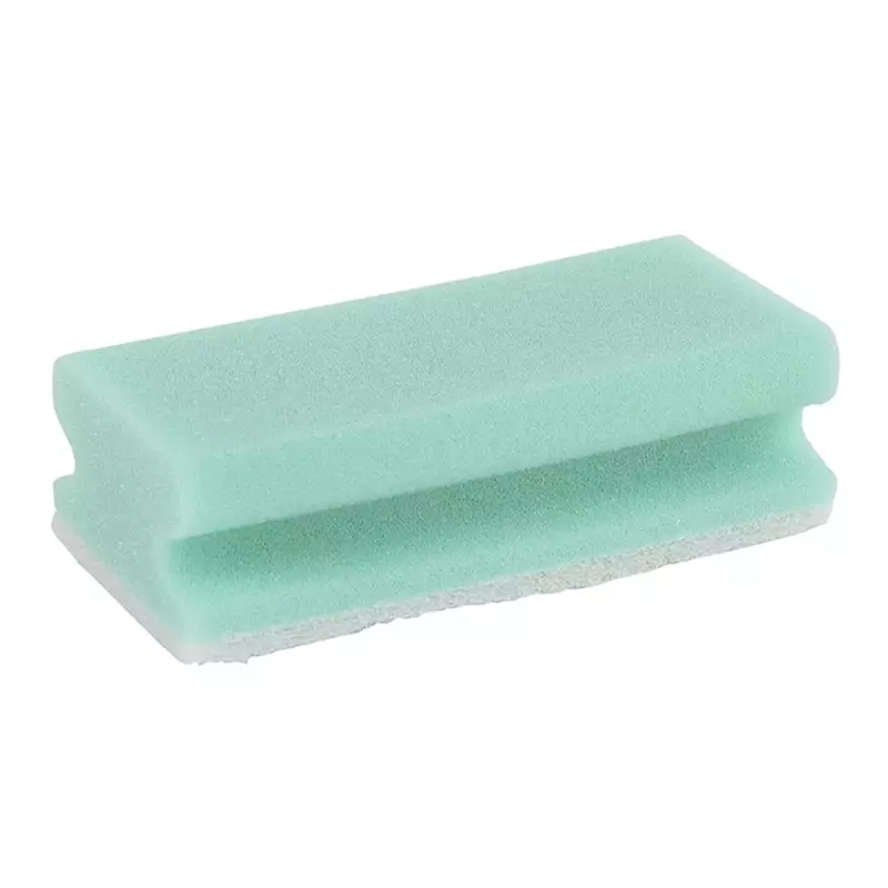 Schuurspons met handgreep 140x70x45 mm groen-wit