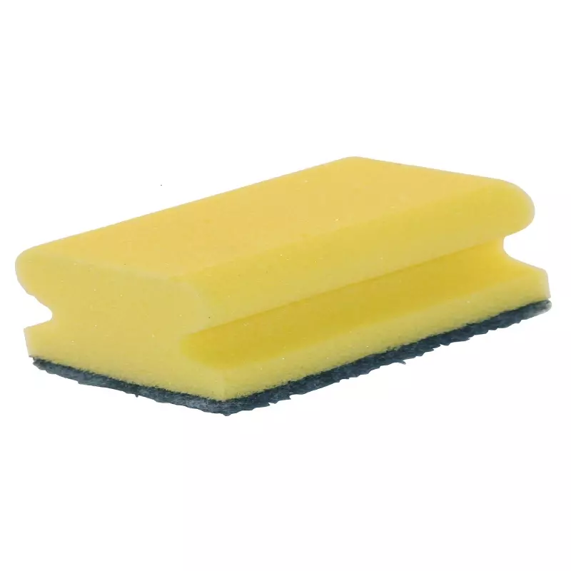 Schuurspons met handgreep 140x70x42 mm geel-groen