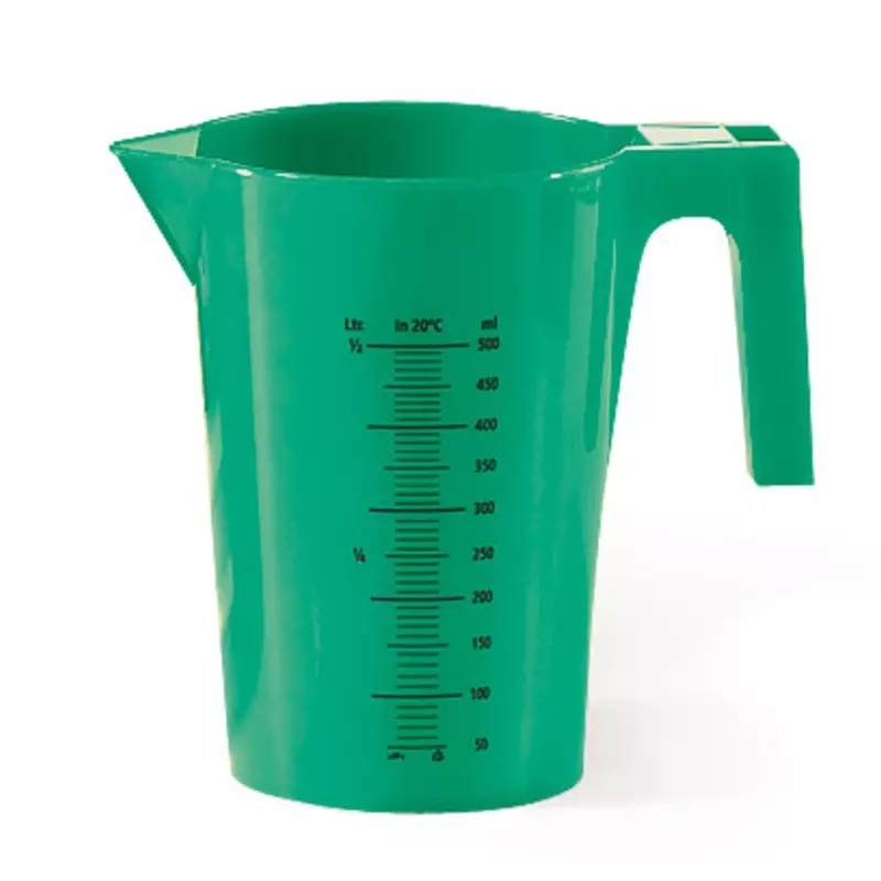 Maatbeker PP 500 ml transparant groen