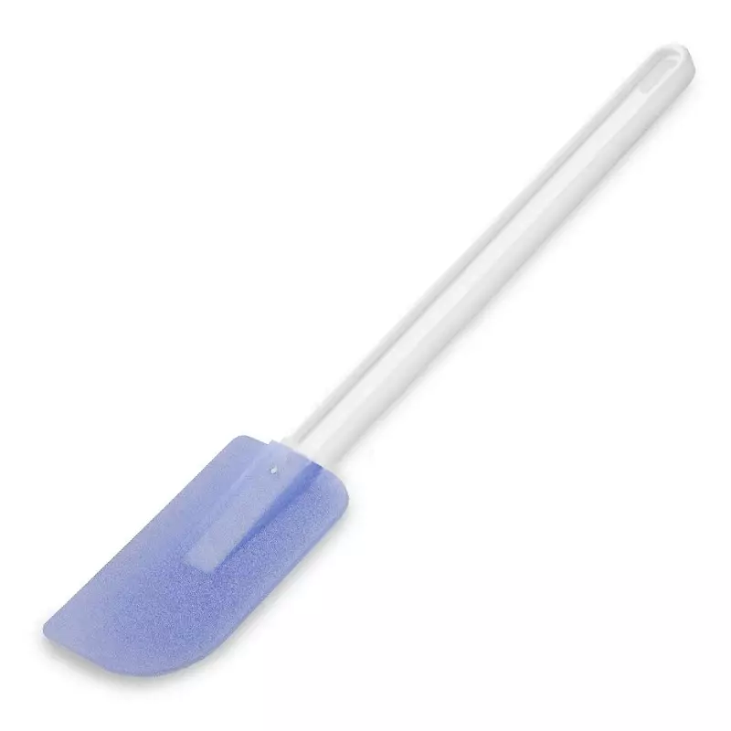 Pannenlikker siliconen 7 cm blad 45 cm totaal blauw/wit