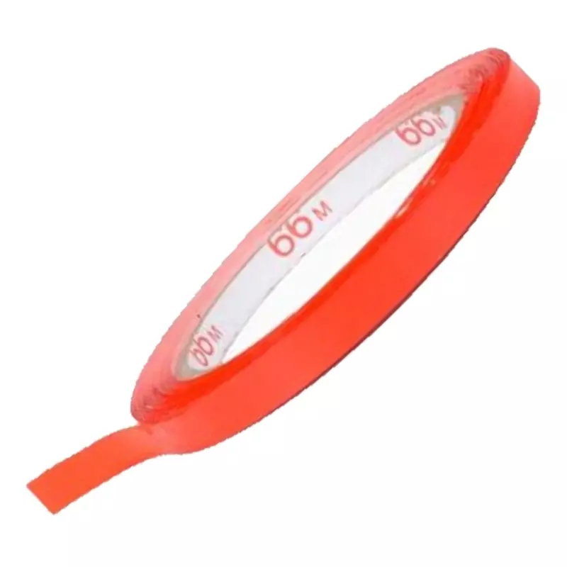Ruban adhésif PVC à solvant 9 mm x 66 mètres rouge