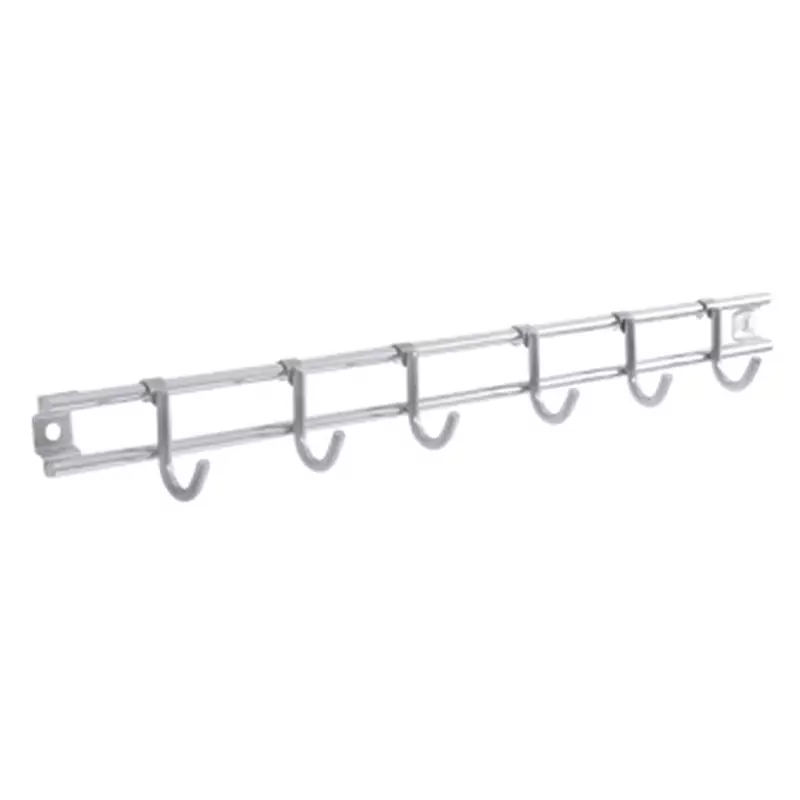 Stainless steel hanging rack with 10 hooks 70 cm