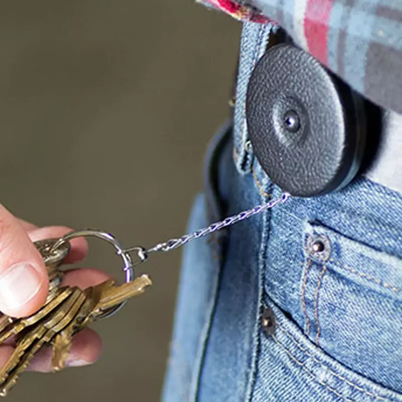 Porte-clés rétractable Key-Bak Original en acier inoxydable 60 cm