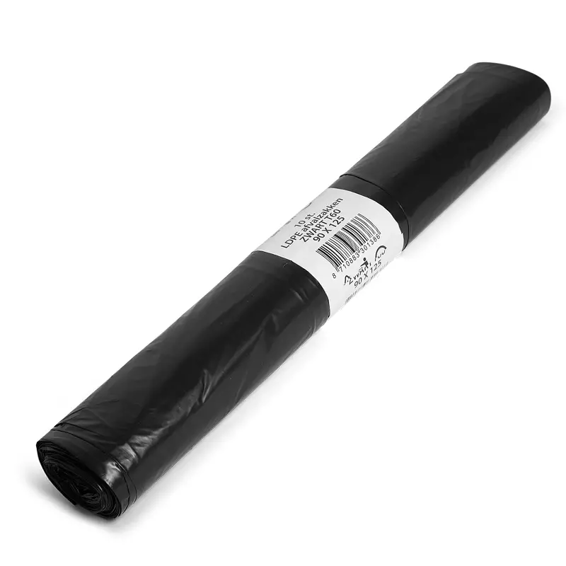 Sacs poubelle noirs en PEBD recyclé T60 90 x 125 cm