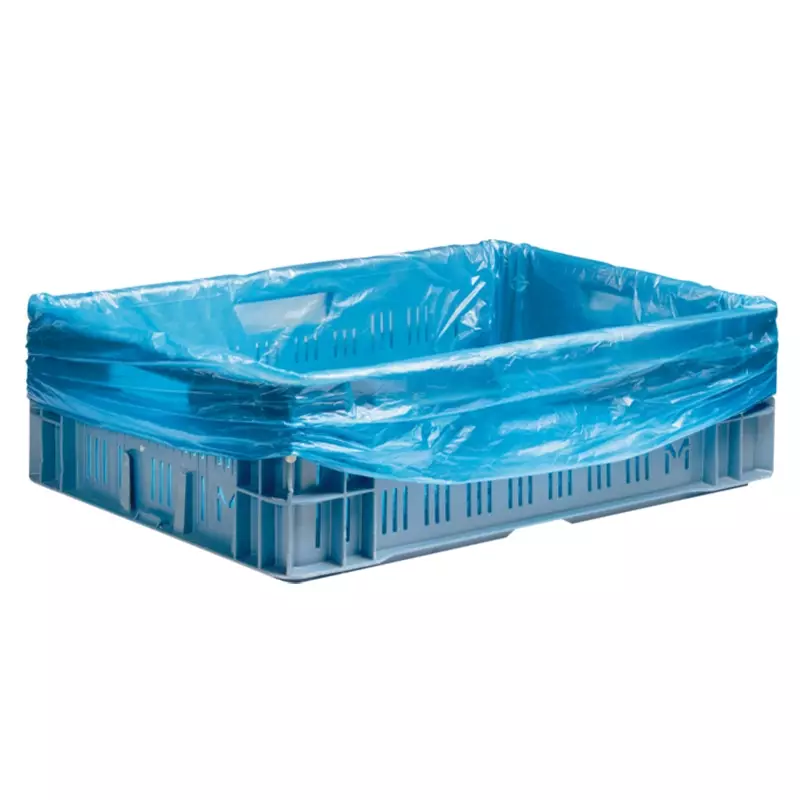 MDPE crate bag 62/2x21x70 cm 30 µm blue