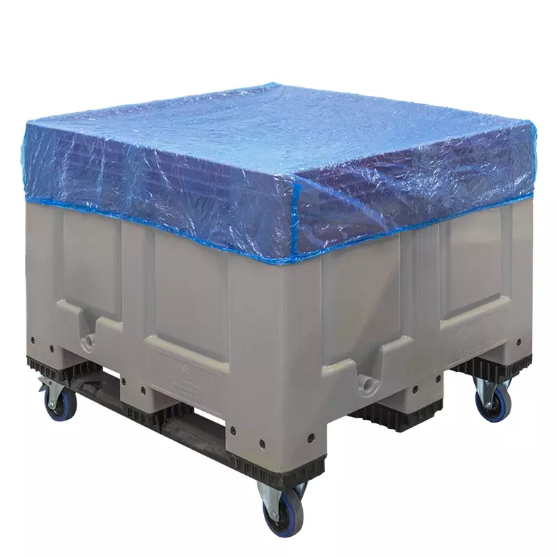Afdekhoes blokpallet C&P PE 105x125x25 cm 30 mu blauw