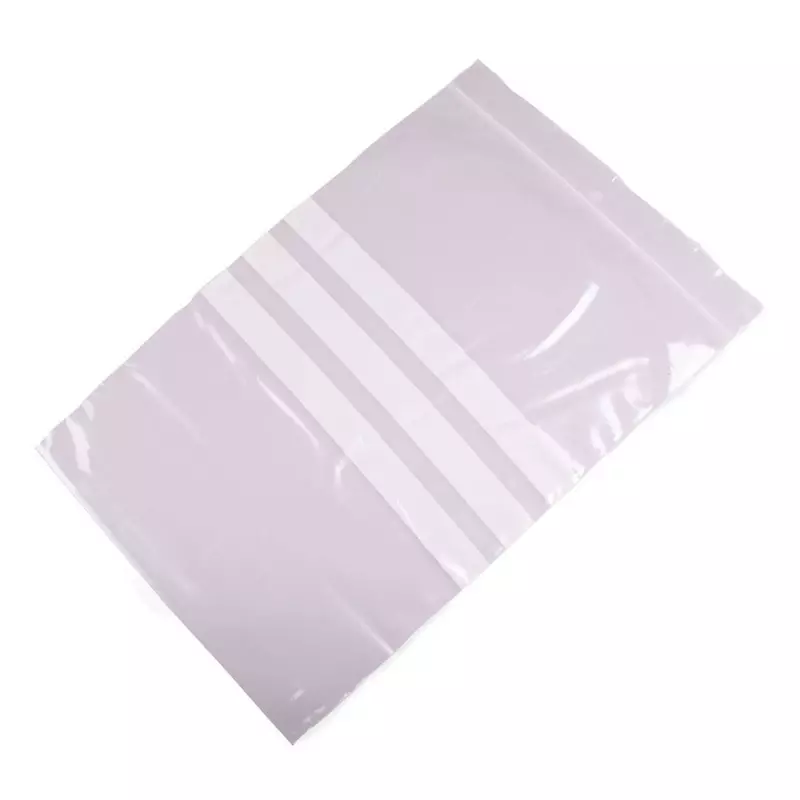 Grip bag with writing surface LDPE 135x230 mm 50 µm transparent