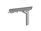 Floor-standing stainless steel work materials suspension system 1900 mm