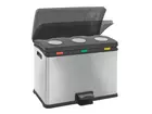 Poubelle à pédale en acier inoxydable EKO Rejoice 12+12+12 litres