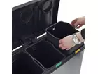 Poubelle à pédale en acier inoxydable EKO Rejoice 12+12+12 litres